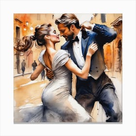 Tango Dancers Canvas Print