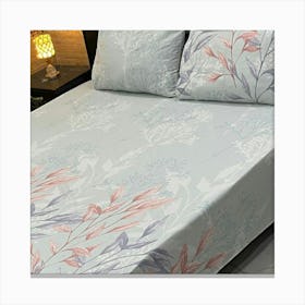 Floral Bed Sheet Canvas Print