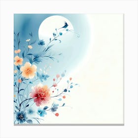 Chinese Floral Background Canvas Print