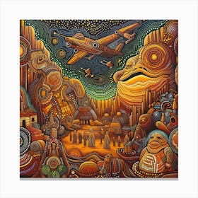 Star Wars,The Force Flows Through Jabba's Palace: A Symphony of Spirits and Sand 1 Canvas Print