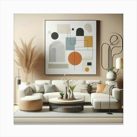 Minimalist Abstract Paintings For Living Room (2) Canvas Print