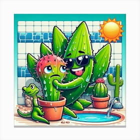 Sunburn Buddies Aloe Cactus Toile