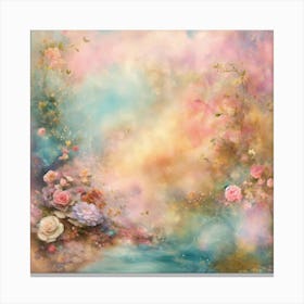 Shabby Chic Dreamy Mist Pastel Junk Journals Karma (3) Canvas Print