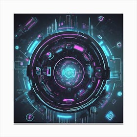 Futuristic Space Canvas Print