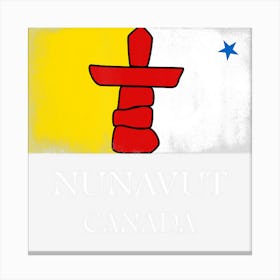 Nunavut Canada Territory Province Flag Canvas Print