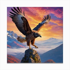 Eagle In Flight 1 Canvas Print