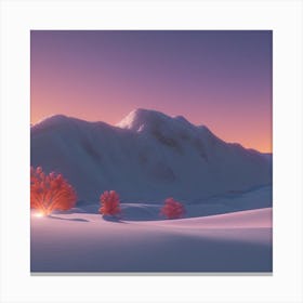 Snowy Landscape Canvas Print