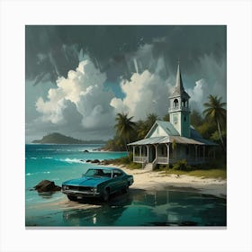 Church On The Beach 6 Canvas Print