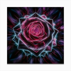 Psychedelic Rose Canvas Print