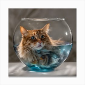 Cat In A Fish Bowl 18 1 Canvas Print