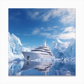 Luxury Yacht In The Ice 1 Canvas Print