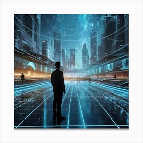 Futuristic Cityscape 17 Canvas Print