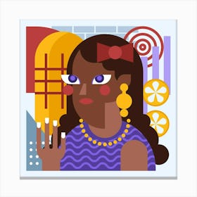 Afro-American Woman Canvas Print