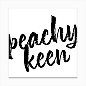 Peachy Keen Square Canvas Print