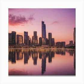 Cityscape at Dusk Canvas Print