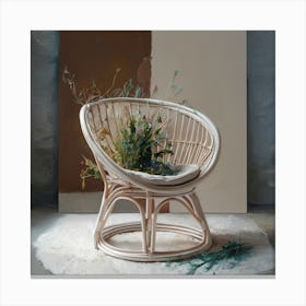 Rattan Chair 5 Canvas Print