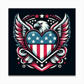 Heart Eagle Canvas Print