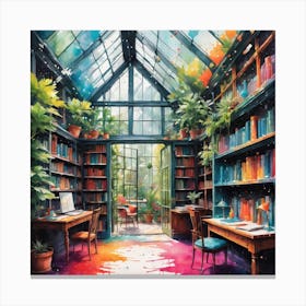 Glass house with a touch of paint  Canvas Print