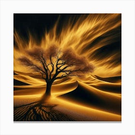 Tree In The Desert 9 Canvas Print