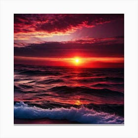 Sunset Over The Ocean 169 Canvas Print