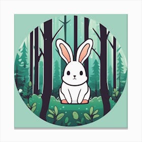 Rabbit In The Forest 78 Canvas Print