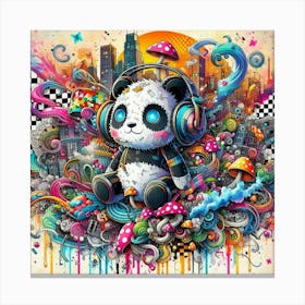 Psychedelic Panda 29 Canvas Print