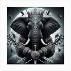 King Of The Elephants Canvas Print