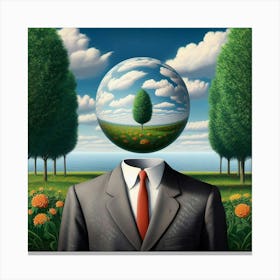 Man In A Tree Canvas Print