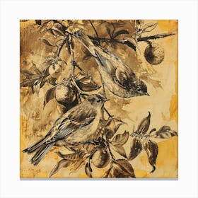 Birds On A Tree Canvas Print