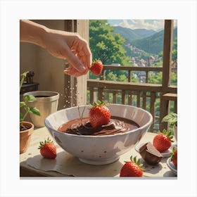 Chocolate Ice Cream Canvas Print