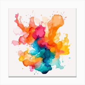 Watercolor Splash Canvas Print