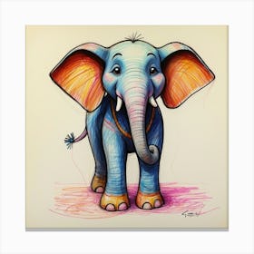 Little Elephant 6 Canvas Print