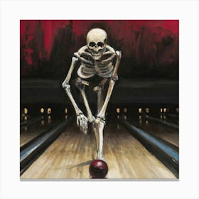 Skeleton Bowling 1 Canvas Print