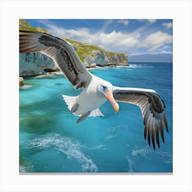 Pelican In Flight Canvas Print