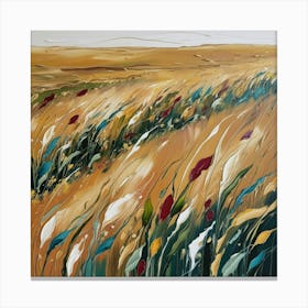 Abstract windswept Meadow Canvas Print