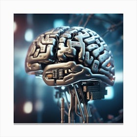 Artificial Intelligence Brain 29 Canvas Print