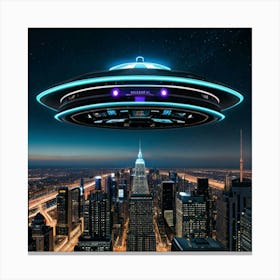 Alien Spaceship Canvas Print