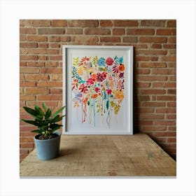 Watercolor Floral Print Canvas Print