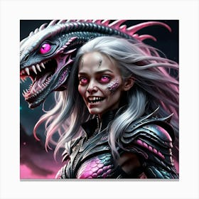 Pink Alien Canvas Print