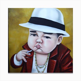 Baby In A Hat 1 Canvas Print