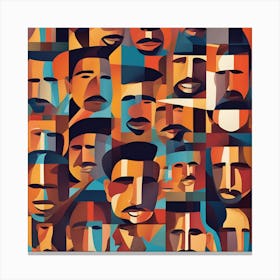 Faces Of Men Canvas Print