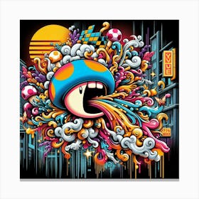 Psychedelic Mushroom 2 Canvas Print