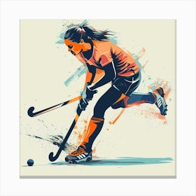 Field Hockey Player 1 Canvas Print