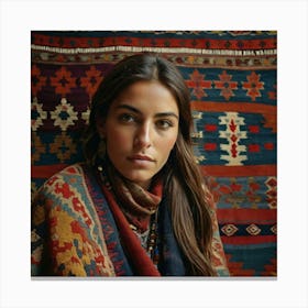 Portrait Perfect Kilim Art 1 Canvas Print