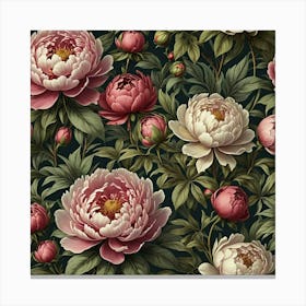 Peony Wallpaper 3 Canvas Print