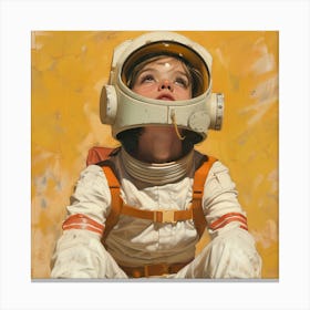 Girl In Space 5 Canvas Print