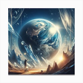 World In Space 1 Canvas Print