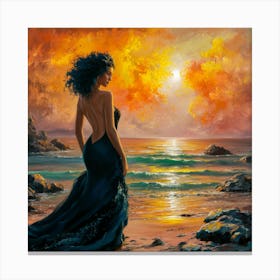 Sunset At The Beach 47 Canvas Print