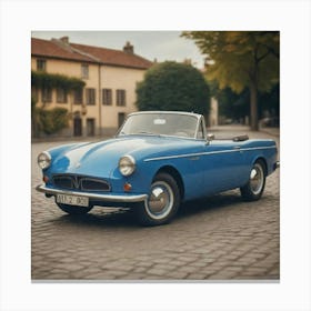 blue car 1 Canvas Print