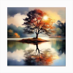 Tree In The Water Canvas Print